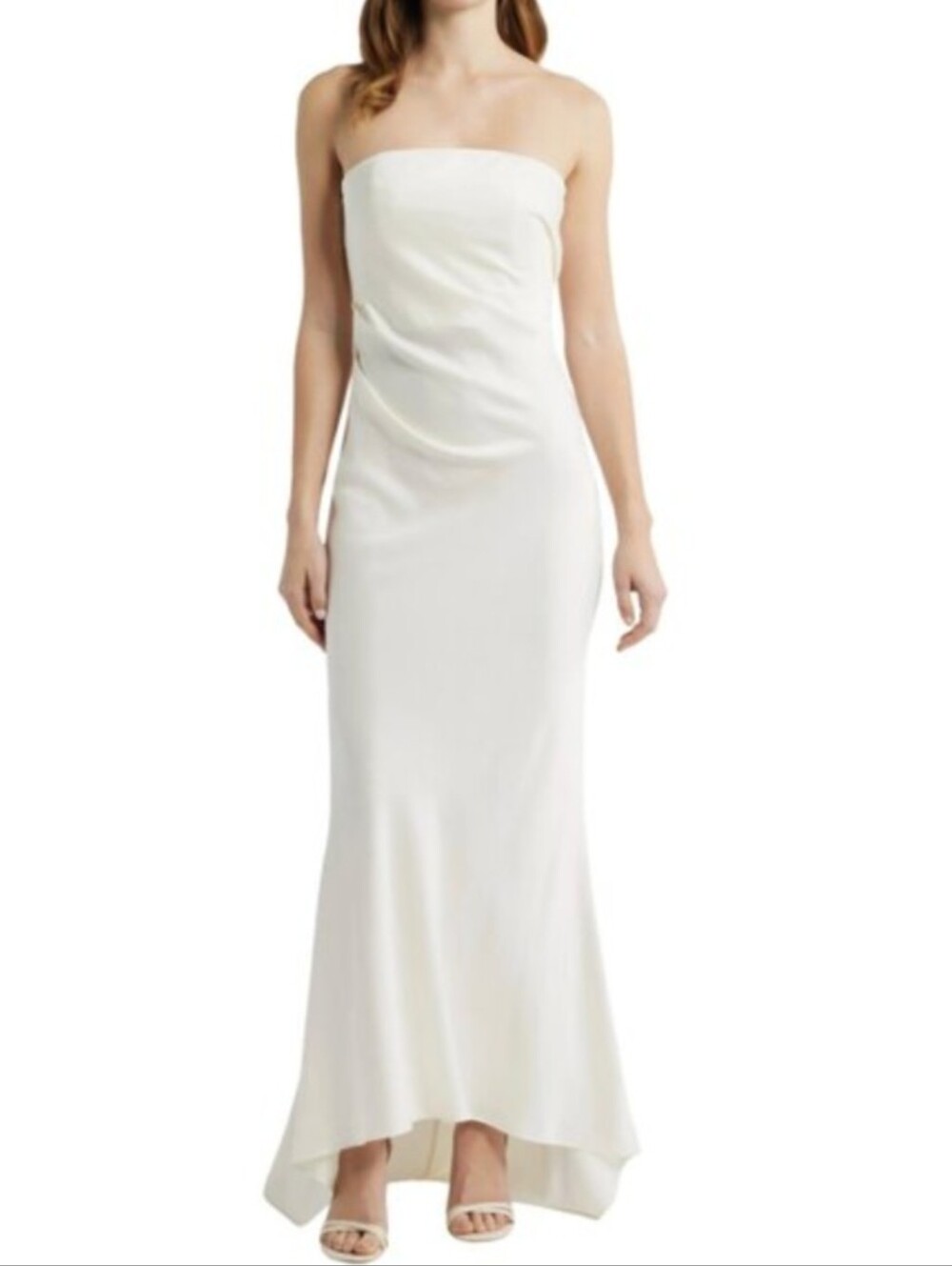 Significant Other Lucile Strapless Satin Gown with Train - Size 6